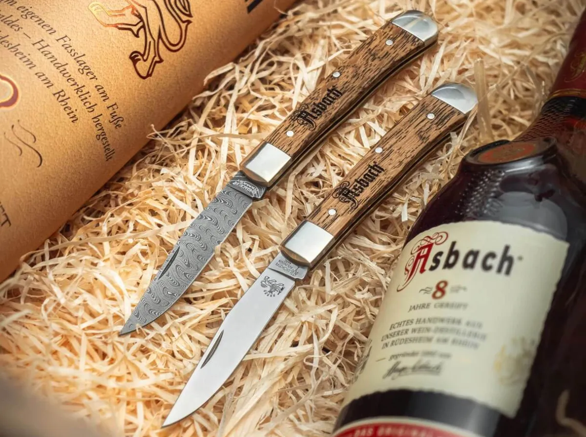 Böker Manufaktur Solingen Trapper Asbach Uralt Damascus