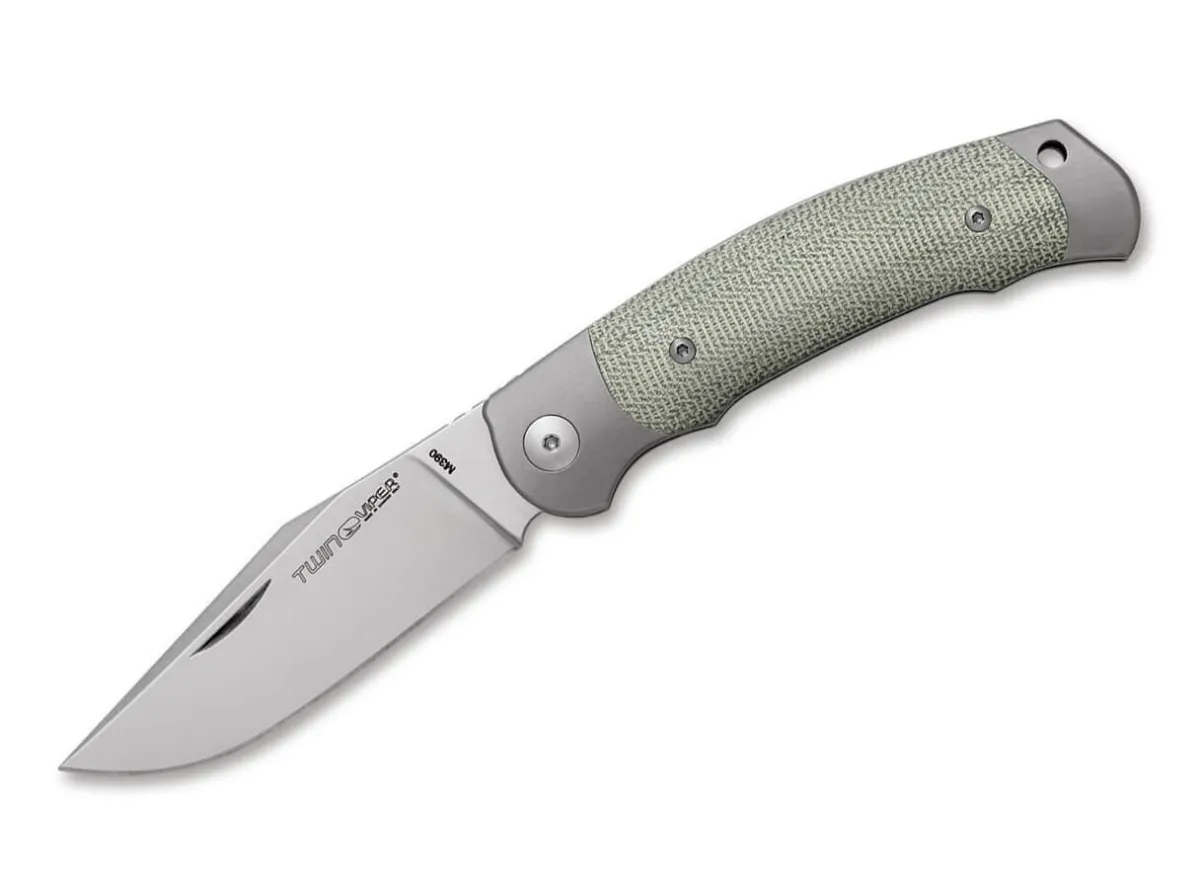 Outlet Viper Twin Titanium Micarta Green