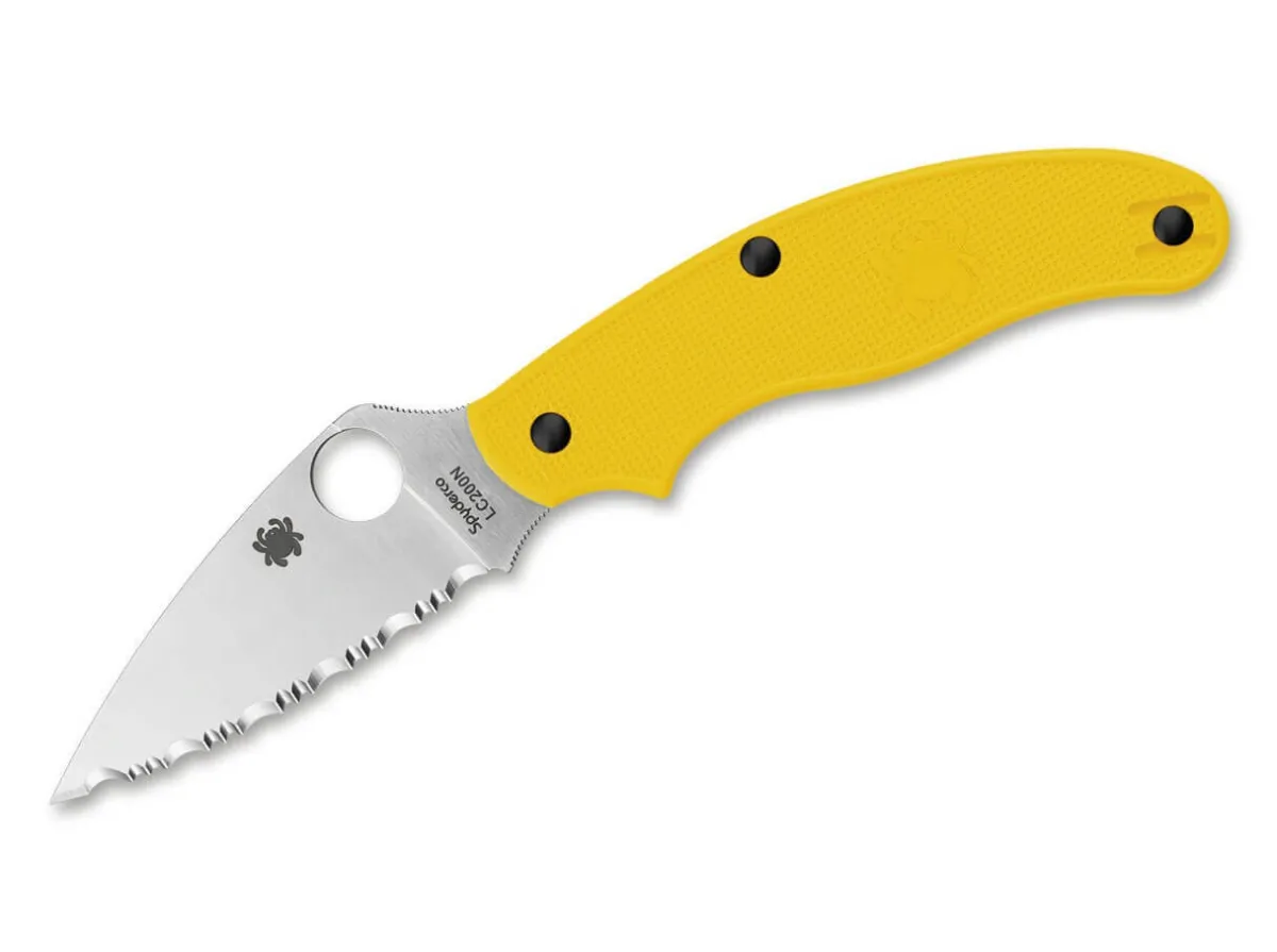 Online Spyderco Uk Penknife Salt Serrated Yellow