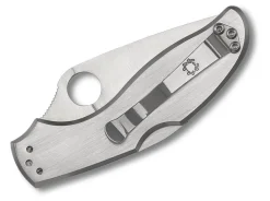 Outlet Spyderco Uptern Silver Combinationedge